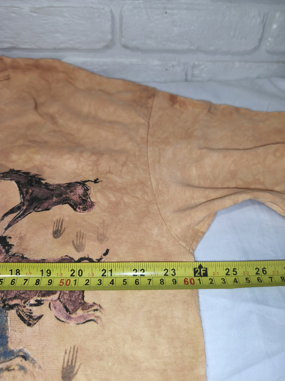 The Mountain Peach/Tan Tee with Black Logo Print C1(17) - Picture 5 of 8